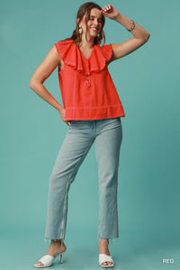 Ruffle Sleeveless Top