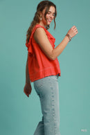Ruffle Sleeveless Top