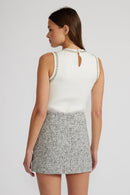 Giana White Crystal Tank