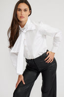 Anika Button-Down Bow Top