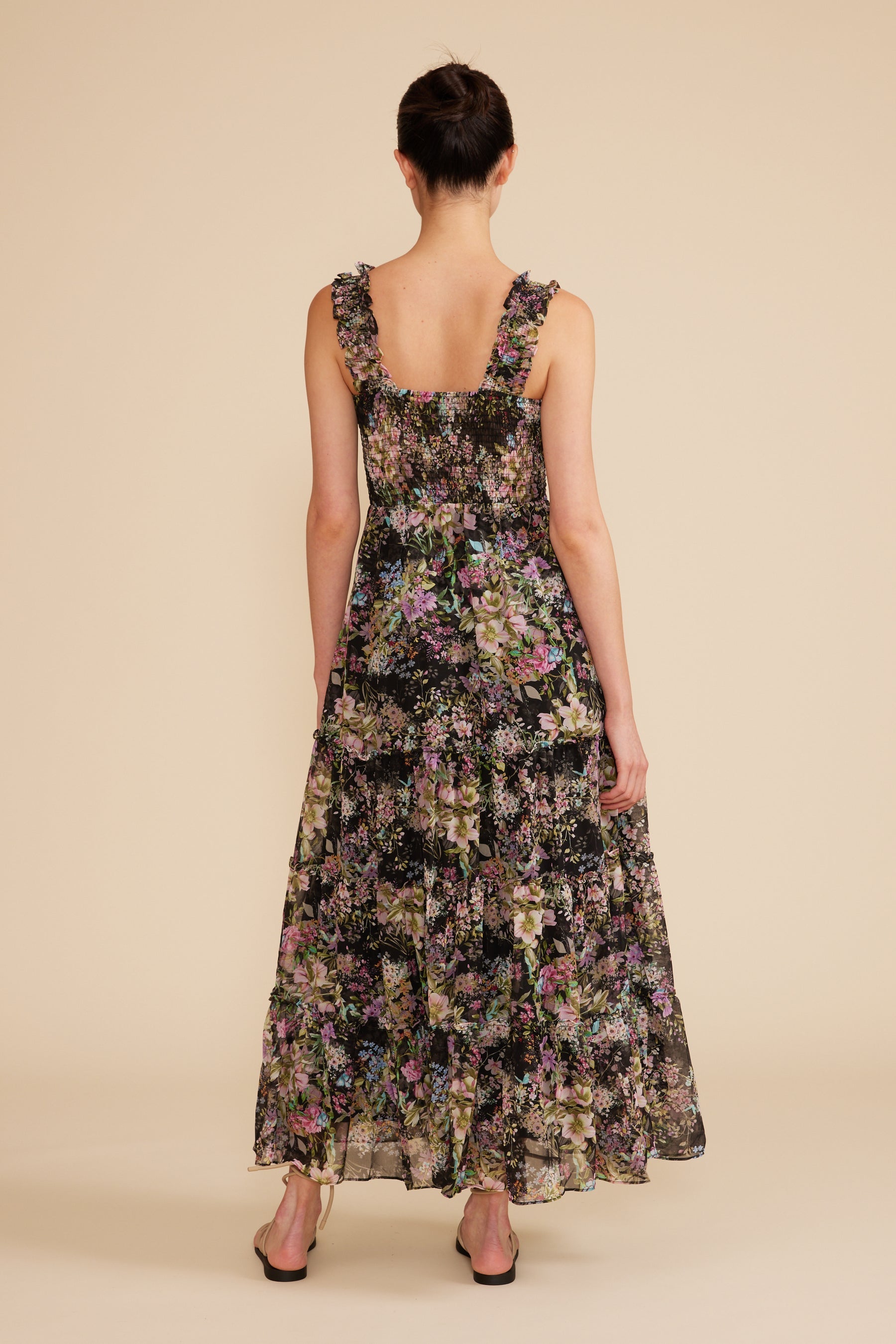 Dylan Smocked Floral Maxi Dress