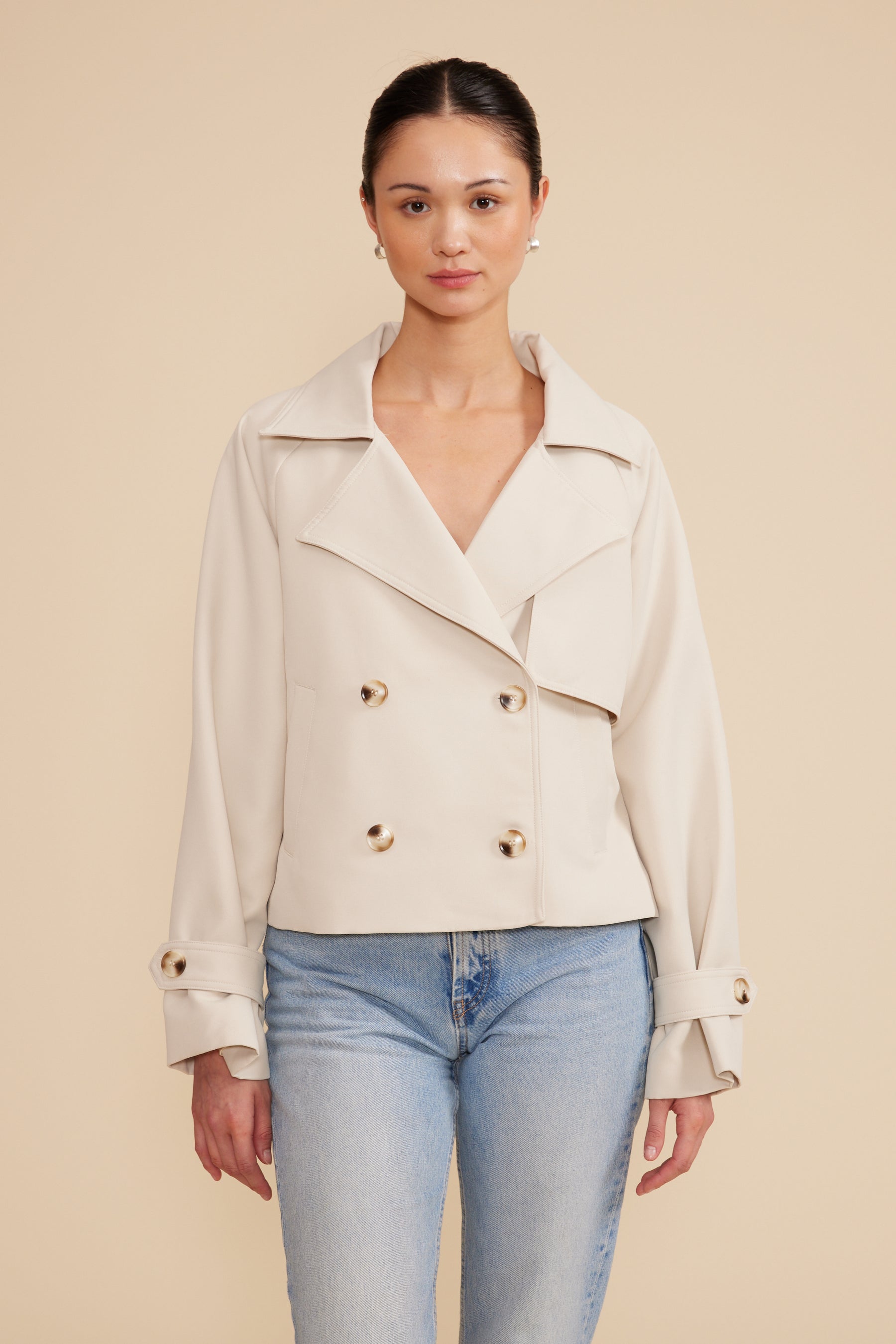 Estelle Cropped Trench Coat