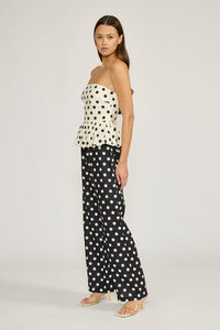 Strapless Polka Dot Top