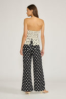 Strapless Polka Dot Top