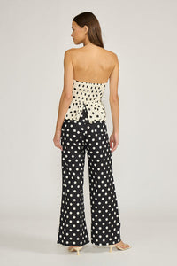 Strapless Polka Dot Top