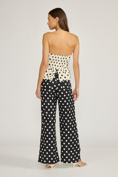 Strapless Polka Dot Top