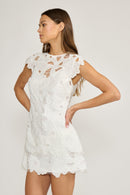 White Eyelet Mini Dress