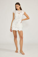 White Eyelet Mini Dress