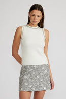 Giana White Crystal Tank