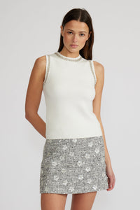 Giana White Crystal Tank