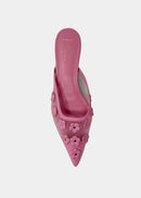 Norma Floral Heeled Mule