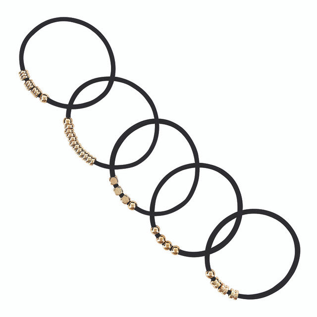 Gold Accent Hair Ties