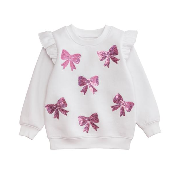 Sequin Bow Sweatshirt
