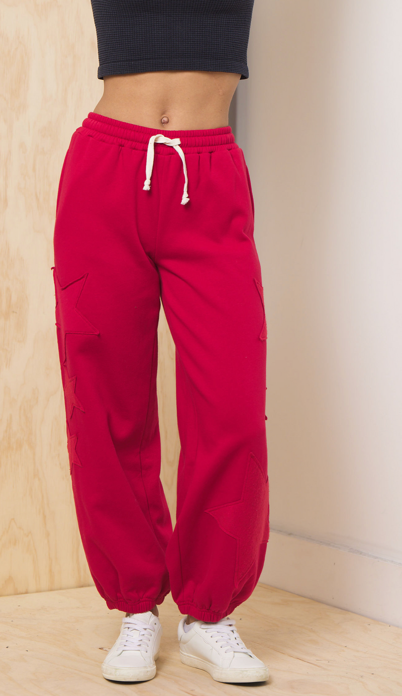 Star Applique Sweatpants