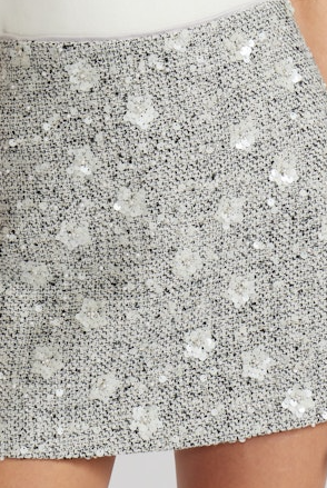 Rosalyn Sequin Tweed Mini Skirt