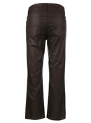 Kelsey Coated Ankle Flare- Chocolate