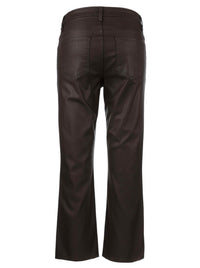 Kelsey Coated Ankle Flare- Chocolate