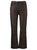 Kelsey Coated Ankle Flare- Chocolate