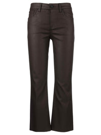 Kelsey Coated Ankle Flare- Chocolate