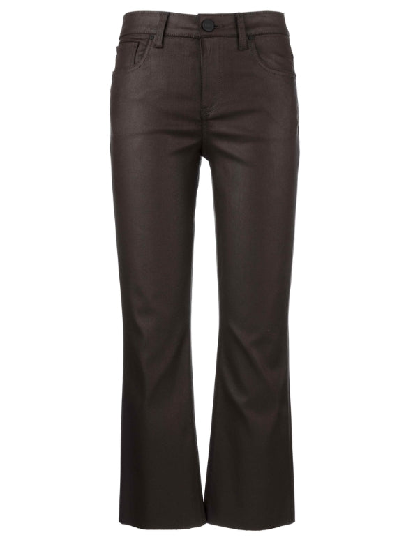 Kelsey Coated Ankle Flare- Chocolate