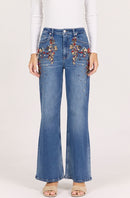 Fiona Colorful Rhinestone Jeans