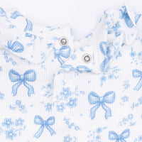 Blue Bows Ribbed Set