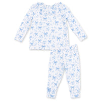 Blue Bows Ribbed Set