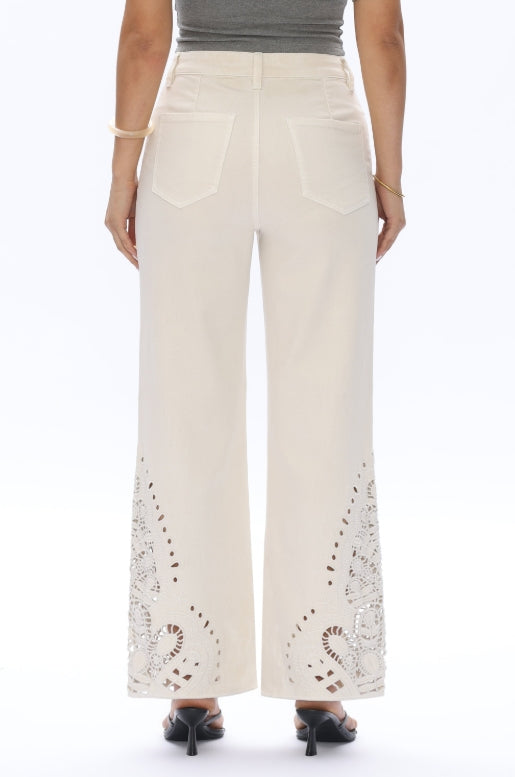 Paris Cream Cutout Jeans