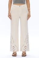 Paris Cream Cutout Jeans