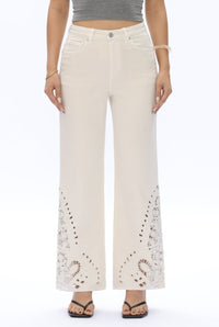 Paris Cream Cutout Jeans
