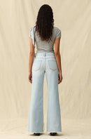 Button-Fly Wide Leg Jeans