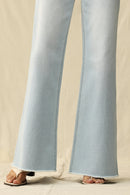 Button-Fly Wide Leg Jeans