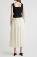 Mixed Media Midi Dress