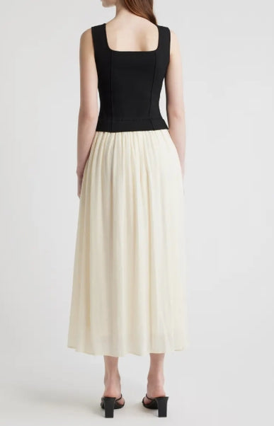 Mixed Media Midi Dress