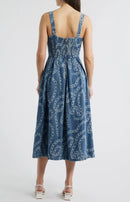 Chain Denim Midi Dress