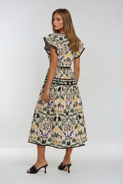 Canopy Printed Midi Dress