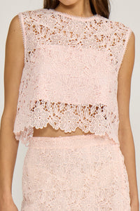 Pink Lace Tank