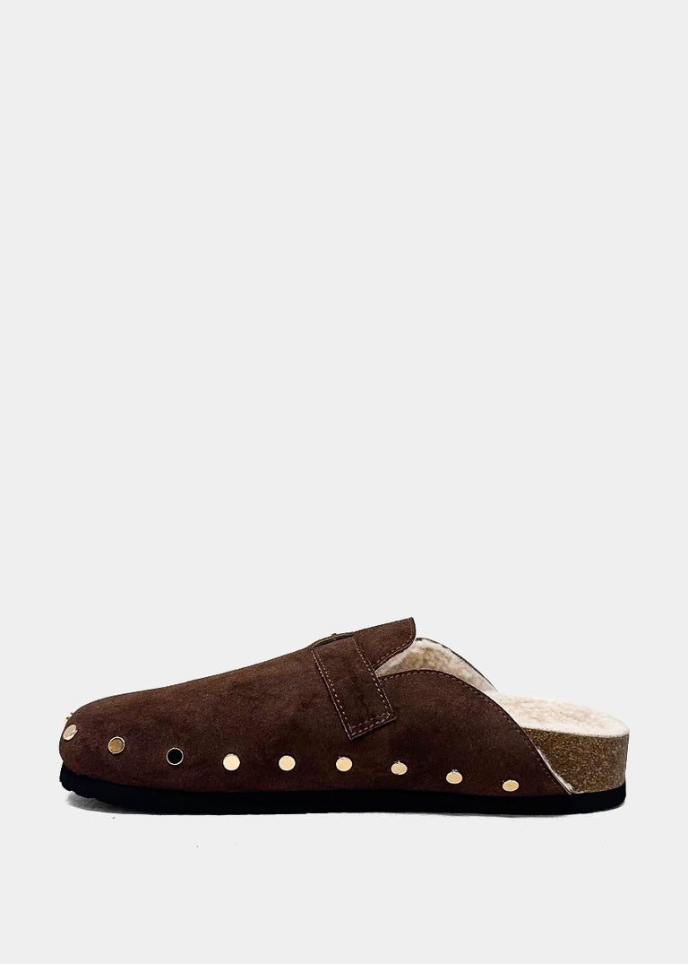 Tori Suede Studded Clogs