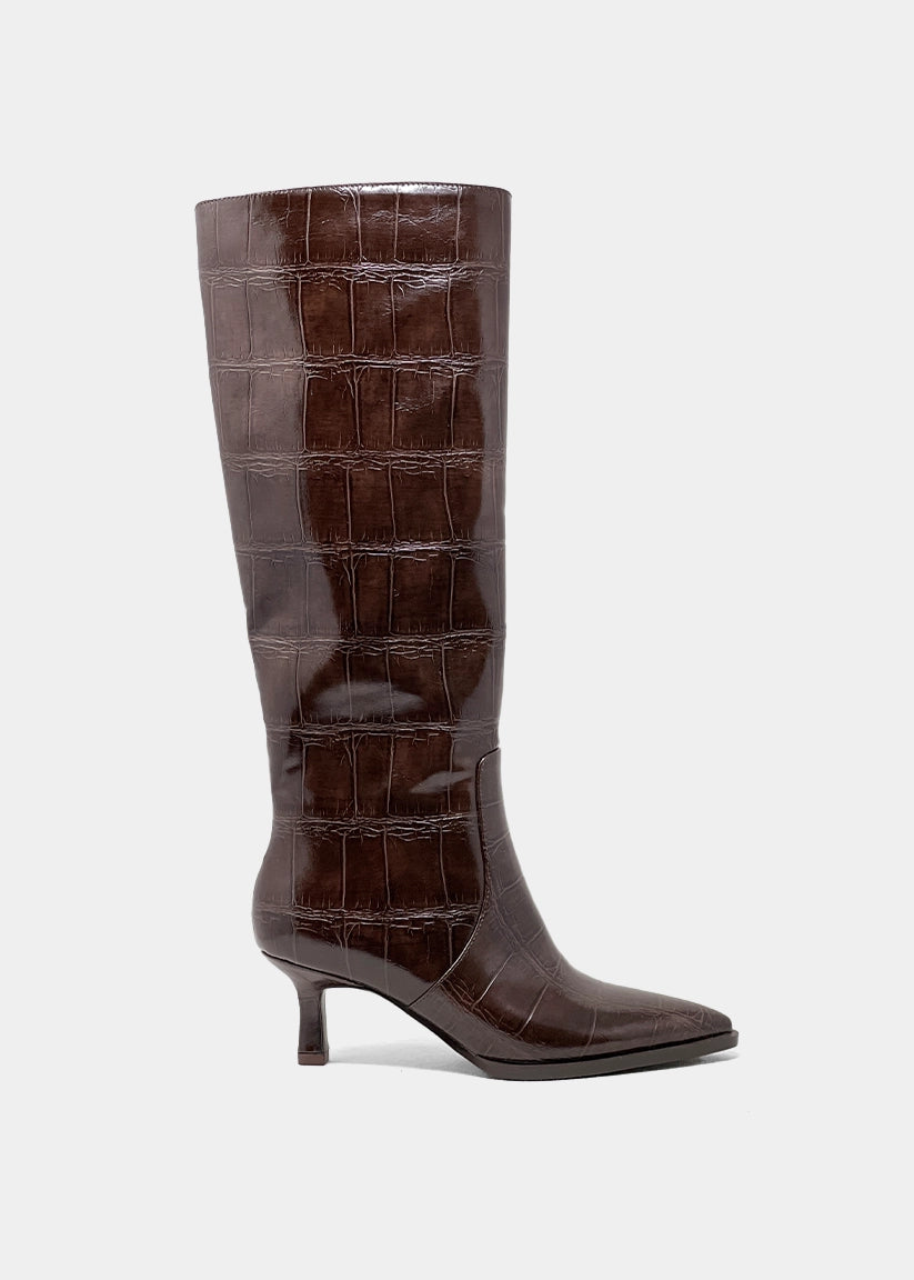 Vanessa Crocodile Heeled Boot