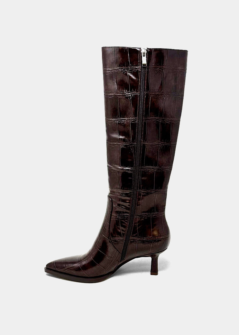 Vanessa Crocodile Heeled Boot
