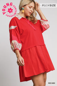 Rugby Dress with Pleated Skirt Details