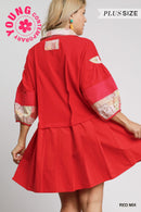 Rugby Dress with Pleated Skirt Details