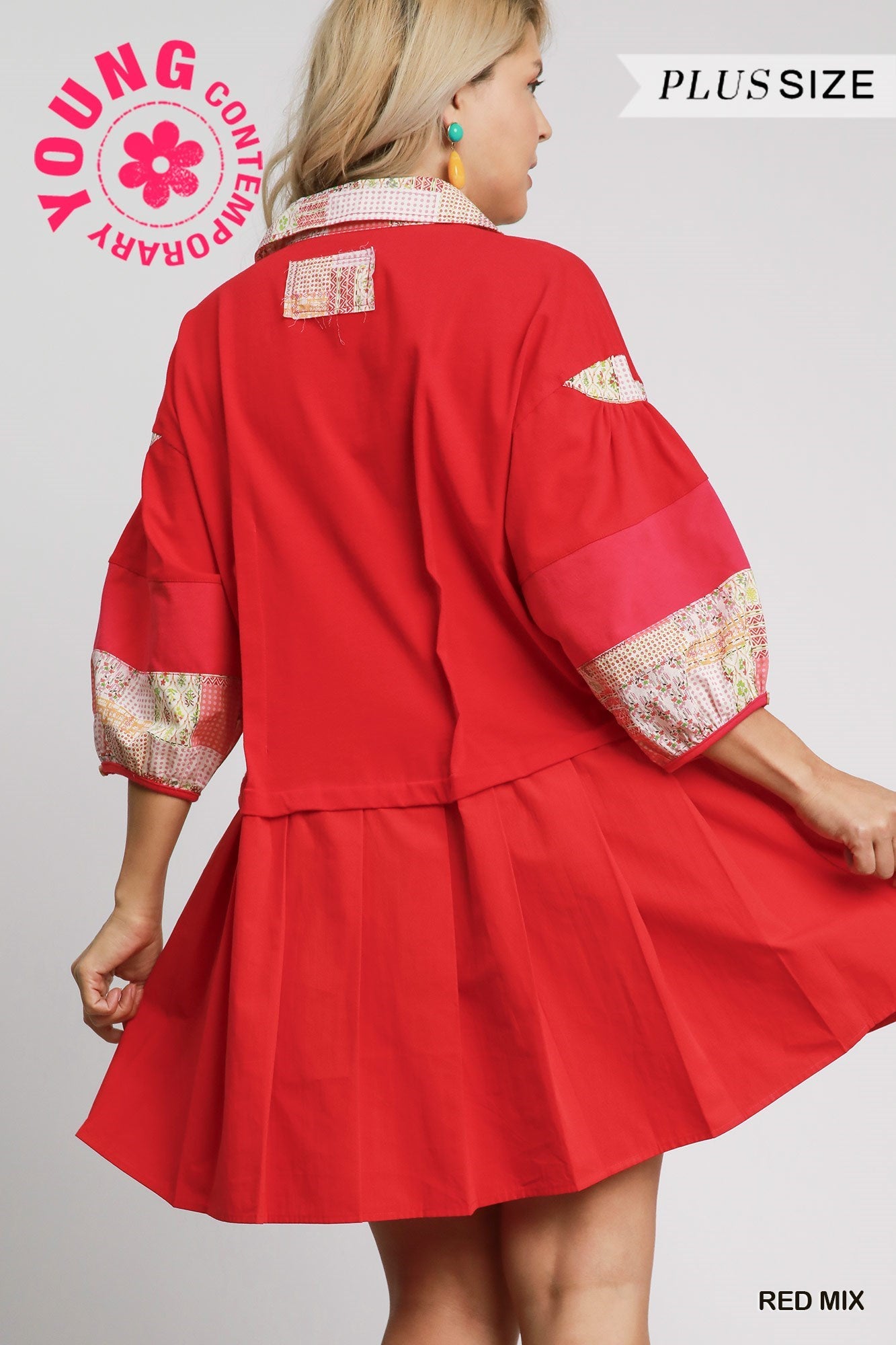 Rugby Dress with Pleated Skirt Details