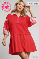 Rugby Dress with Pleated Skirt Details