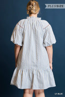 Stripe Embroidered Dress