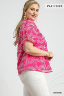 Embroidered Puff Sleeve Blouse