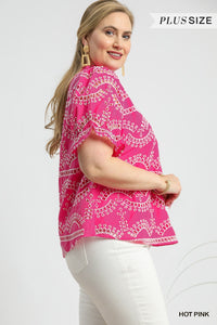 Embroidered Puff Sleeve Blouse