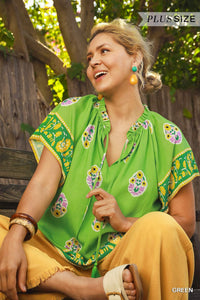 Boho Bloom Border Top