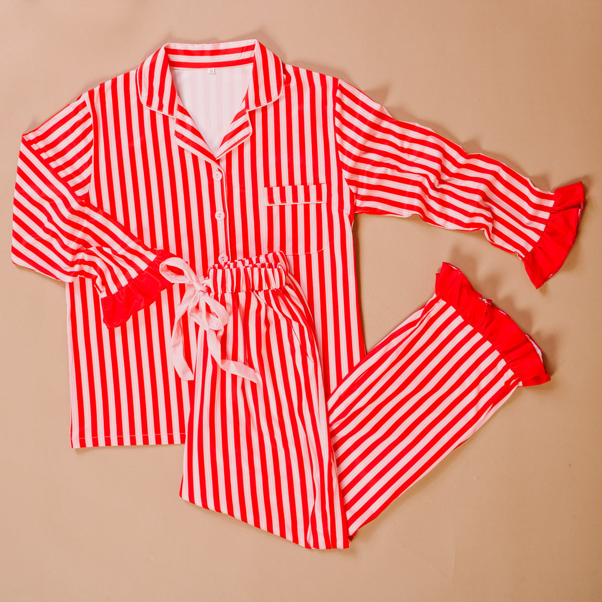 Peppermint Stripes Sweet Dreams Pajama Pants Set
