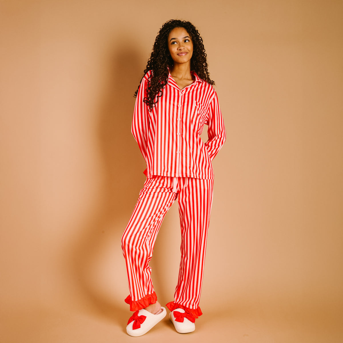 Peppermint Stripes Sweet Dreams Pajama Pants Set